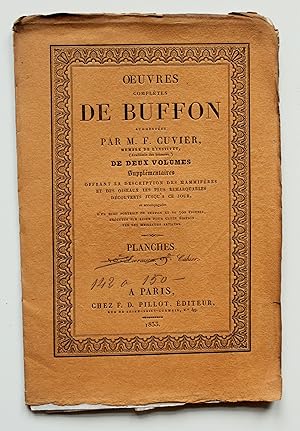 Image du vendeur pour Oeuvres compltes de Buffon augmentes de deux volumes supplmentaires. Planches 142 - 150 de tome 21/22. mis en vente par Versandantiquariat Hsl