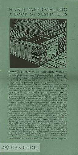 Imagen del vendedor de Prospectus for HAND PAPERMAKING: PAPERMAKING BY HAND, BEING A BOOK OF QUALIFIED SUSPICIONS GATHERED UNWITTINGLY AS AFTEREFFECTS OF THOSE YEARS SO SWIFTLY ELAPSED BETWEEN 1964 & 1981. a la venta por Oak Knoll Books, ABAA, ILAB