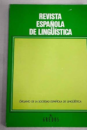 Bild des Verkufers fr Revista espaola de lingstica, Ao 2002, vol. 32, n 1:: El motor de la economa lingstica: de la ley del mnimo esfuerzo al principio de la automatizacin retroactiva; Hacia una teora de la ciencia toponmica; La jerarqua de la accesibilidad de las expresiones referenciales en espaol; La evolucin *Hs> ss en hetita; Acerca de los usos y sentidos figurados y de su tratamiento lexicogrfico zum Verkauf von Alcan Libros