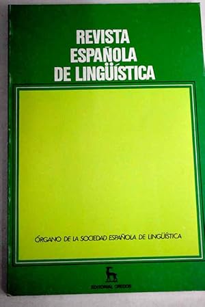 Bild des Verkufers fr Revista espaola de lingstica, Ao 1988, vol. 18, n 1:: Especificidad estructural, lxica y sintctica del habla del bilinge (dominio franco-espaol): Anlisis cuantitativo del discurso; La lectura, eslabn entre la lengua escrita y la hablada?; Los paradigmas verbales en la historia del ingls: ms all del epifenmeno; Consideraciones en torno a la categora "verbo" en algunos comentaristas de Aristteles; Estudio comparado del orden de palabras en inscripciones jurdicas arcaicas, griegas y latinas; Concepto platnico del signo; Norma y uso y mtodo generativo: el caso de la ley de Grassman zum Verkauf von Alcan Libros