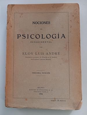 Immagine del venditore per Nociones de psicologa experimental. venduto da Librera El Crabo