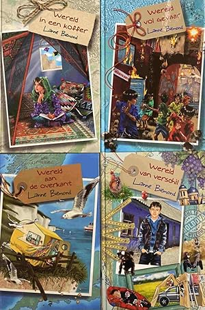Bild des Verk�ufers f�r Wereld-serie (4-delige set). 1: Wereld in een koffer. 2: Wereld vol gevaar. 3: Wereld aan de overkant. 4: Wereld van verschil zum Verkauf von Antiquariaat Schot