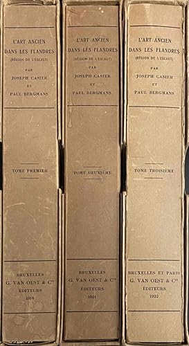 Immagine del venditore per L'Art Acien dans les Flandres (R�gion de l'Escaut). M�morial de l'exposition r�trospective organis�e a Gand en 1913. Tome Premier, Deuxi�me & Troisi�me (3-volume set in slipcases) venduto da Antiquariaat Schot