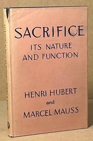 Bild des Verkufers fr Sacrifice _ Its Nature and Function zum Verkauf von San Francisco Book Company