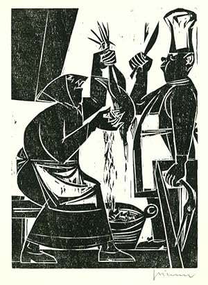Seller image for Ein mittelalterlicher Schwank �ber die Ohnmacht des Mannes vor der Weiber List. Mit 8 ganzseit. Orig.-Holzschnitten von Gerhard Grimm. for sale by ANTIQUARIAT MATTHIAS LOIDL