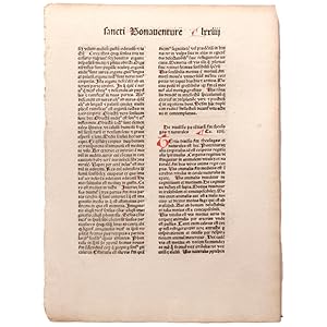 Leaf from Saint Bonaventura's Opuscula