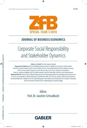 Seller image for Corporate Social Responsibility and Stakeholder Dynamics for sale by BuchWeltWeit Ludwig Meier e.K.