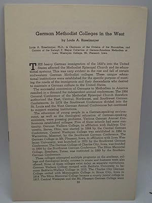 Seller image for German Methodist Colleges in the West for sale by Easy Chair Books