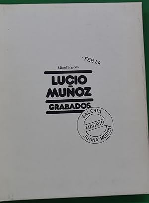 Imagen del vendedor de Lucio Muoz. Grabados a la venta por Librera Alonso Quijano