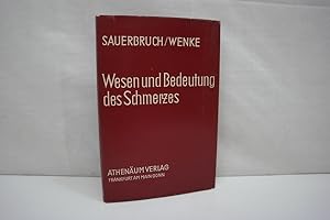 Imagen del vendedor de Wesen und Bedeutung des Schmerzes a la venta por Antiquariat Wilder - Preise inkl. MwSt.