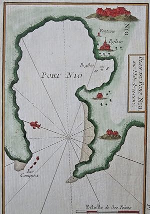 Port Nio Ios Cyclades Greece 1764 nautical survey coastal map