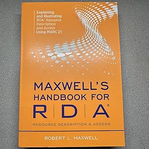 Imagen del vendedor de Maxwell's Handbook for RDA a la venta por Speedy Book