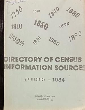 Seller image for Directory of Census Information Sources, Sixth Edition for sale by Mowrey Books and Ephemera