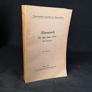 Bild des Verkufers fr sterreichische Akademie der Wissenschaften: Almanach fr das Jahr 1950. 100. Jahrgang. zum Verkauf von ANTIQUARIAT Franke BRUDDENBOOKS