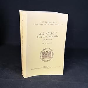 Bild des Verkufers fr sterreichische Akademie der Wissenschaften: Almanach fr das Jahr 1974. 124. Jahrgang. zum Verkauf von ANTIQUARIAT Franke BRUDDENBOOKS