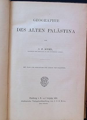 Bild des Verkufers fr Geographie des alten Palstina. Grundriss der Theologischen Wissenschaften. Zweite Reihe, Bd. 4 zum Verkauf von books4less (Versandantiquariat Petra Gros GmbH & Co. KG)