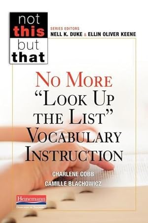 Bild des Verkufers fr No More Look Up the List Vocabulary Instruction zum Verkauf von moluna