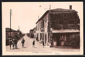 Carte postale Le Fossat, Avenue de Foix, Standard-Tankstelle