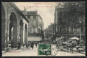 Carte postale Pamiers, Entrée de la Rue Major