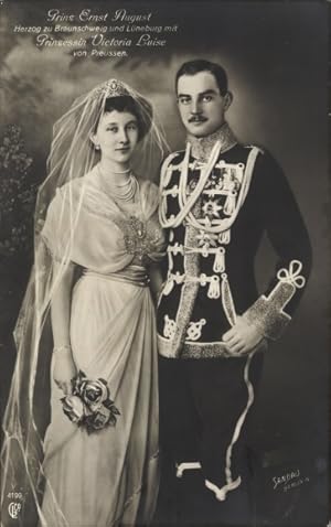 Ansichtskarte / Postkarte Herzog Ernst August von Braunschweig, Prinzessin Victoria Luise von Pre...