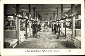 Ansichtskarte / Postkarte Chemnitz in Sachsen, Kriegsgefangene, Kriegsgefangenenlager, I. WK