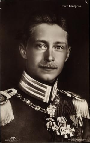 Ansichtskarte / Postkarte Kronprinz Wilhelm von Preußen, Portrait in Uniform, Orden - Liersch 7043