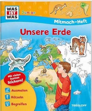 Imagen del vendedor de WAS IST WAS Junior Mitmach-Heft Unsere Erde: Spiele, Rtsel, Sticker a la venta por Rheinberg-Buch Andreas Meier eK