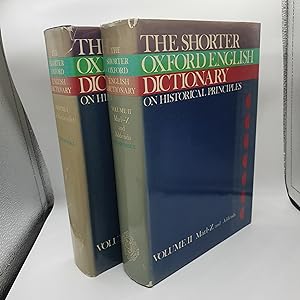 Image du vendeur pour The Shorter Oxford English Dictionary on Historical Principles - 2 Volume Set mis en vente par Barclay Books