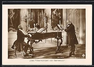 Bild des Verkufers fr Ansichtskarte Filmszene aus Das Fltenkonzert von Sanssouci mit Otto Gebhr und Paul Biensfeldt zum Verkauf von Bartko-Reher