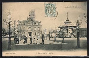 Carte postale Alfortville, Mairie et Kiosque