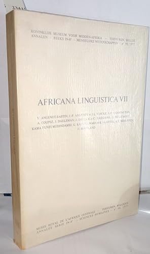 Imagen del vendedor de Africana linguistica VII a la venta por Librairie Albert-Etienne