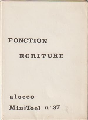 Imagen del vendedor de Fonction Ecriture. Collezione Minitool n. 37 a la venta por Libreria Giorgio Maffei