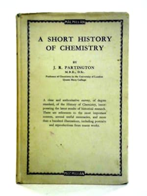 Bild des Verkufers fr A Short History Of Chemistry zum Verkauf von World of Rare Books