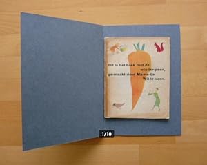 Dit is het boek met de win-ter-peen, gemaakt door Ma-riet-tje Wit-te-veen, te-ke-nin-gen en plaat...