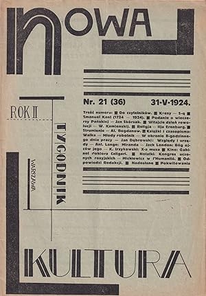 Nowa kultura: tygodnik [New Culture: a weekly], vol. II, no. 21 (36).