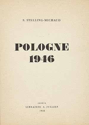 Seller image for Pologne 1946 for sale by Librairie Jullien