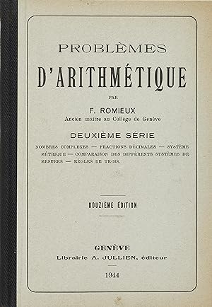 Imagen del vendedor de Problmes d'arithmtique 2 a la venta por Librairie Jullien