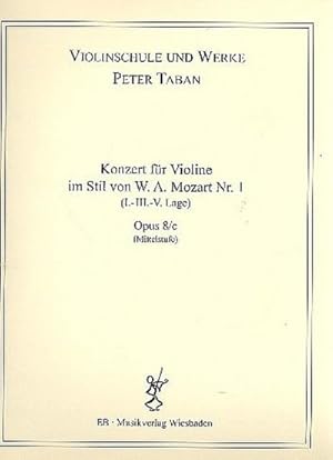 Bild des Verkufers fr Konzert im Wiener klassischen Stil Nr.1 op.8cfr Violine und Klavier zum Verkauf von AHA-BUCH GmbH