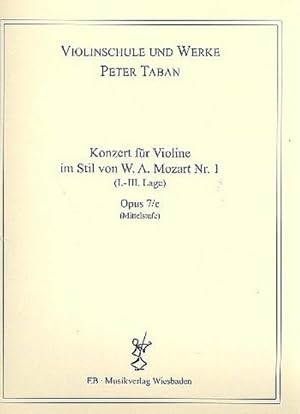 Bild des Verkufers fr Konzert im Stil von W.A.Mozart Nr.1 op.7efr Violine und Klavier zum Verkauf von AHA-BUCH GmbH