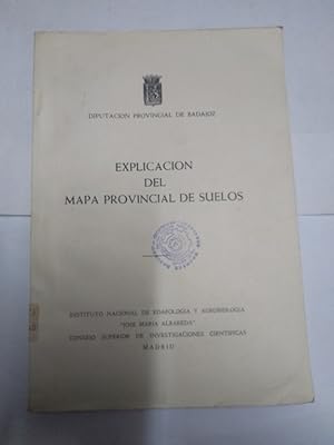 Seller image for Explicacin del mapa provincial de suelos for sale by Libros Tobal