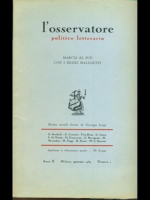 Seller image for L'osservatore politico letterario n.1/gennaio 1964 for sale by Librodifaccia