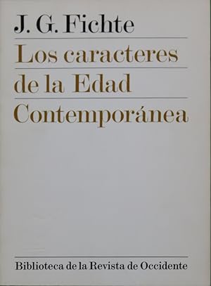 Imagen del vendedor de Los caracteres de la Edad Contemporanea a la venta por Librera Alonso Quijano