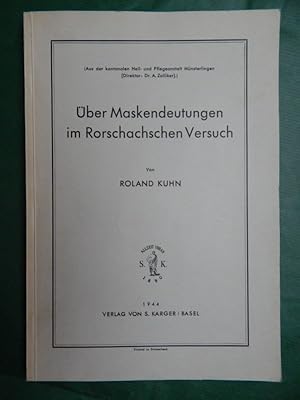 Immagine del venditore per ber Maskendeutungen im Rorschachschen Versuch venduto da Buchantiquariat Uwe Sticht, Einzelunter.