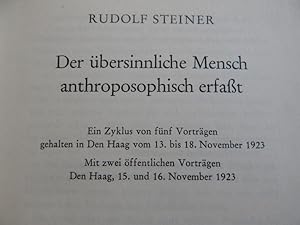 Der übersinnliche Mensch anthroposophisch erfaßt