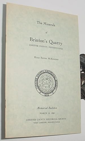 Seller image for The Minerals of Brinton's Quarry, Chester County, Pennsylvania for sale by R Bryan Old Books