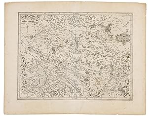 Carte de la Suisse: Genève et partie Nord de la Suisse & France voisine, 90° "Miliaria Burgundie ...