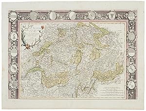 Carte de la Suisse: "Carte de la Suisse divisée en ses treize cantons et ses alliés" (reproduction)