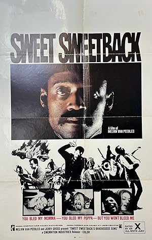 Seller image for ORIGINAL "SWEET SWEETBACK'S BAADASSSSS SONG" MOVIE POSTER for sale by Second Story Books, ABAA
