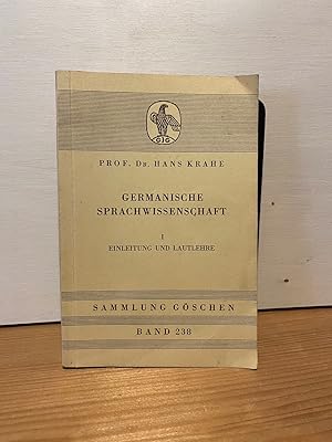 Seller image for Germanische Sprachwissenschaft, Bnde I: Einleitung und Lautlehre, Band 238 for sale by Buchhandlung Neues Leben
