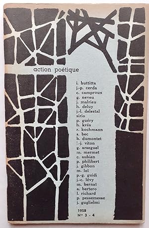 Immagine del venditore per Action potique n3-4 (automne) 1958. venduto da Le Livre  Venir